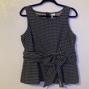 Elle black peplum top